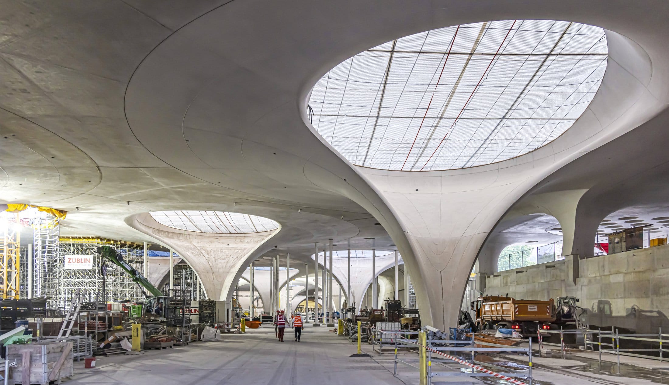 Zeigt die Baustelle des neuen Tiefbahnhofs in Stuttgart